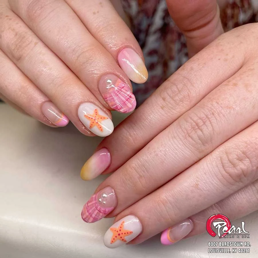 Pink glitter manicure — from Pearl’s original gallery